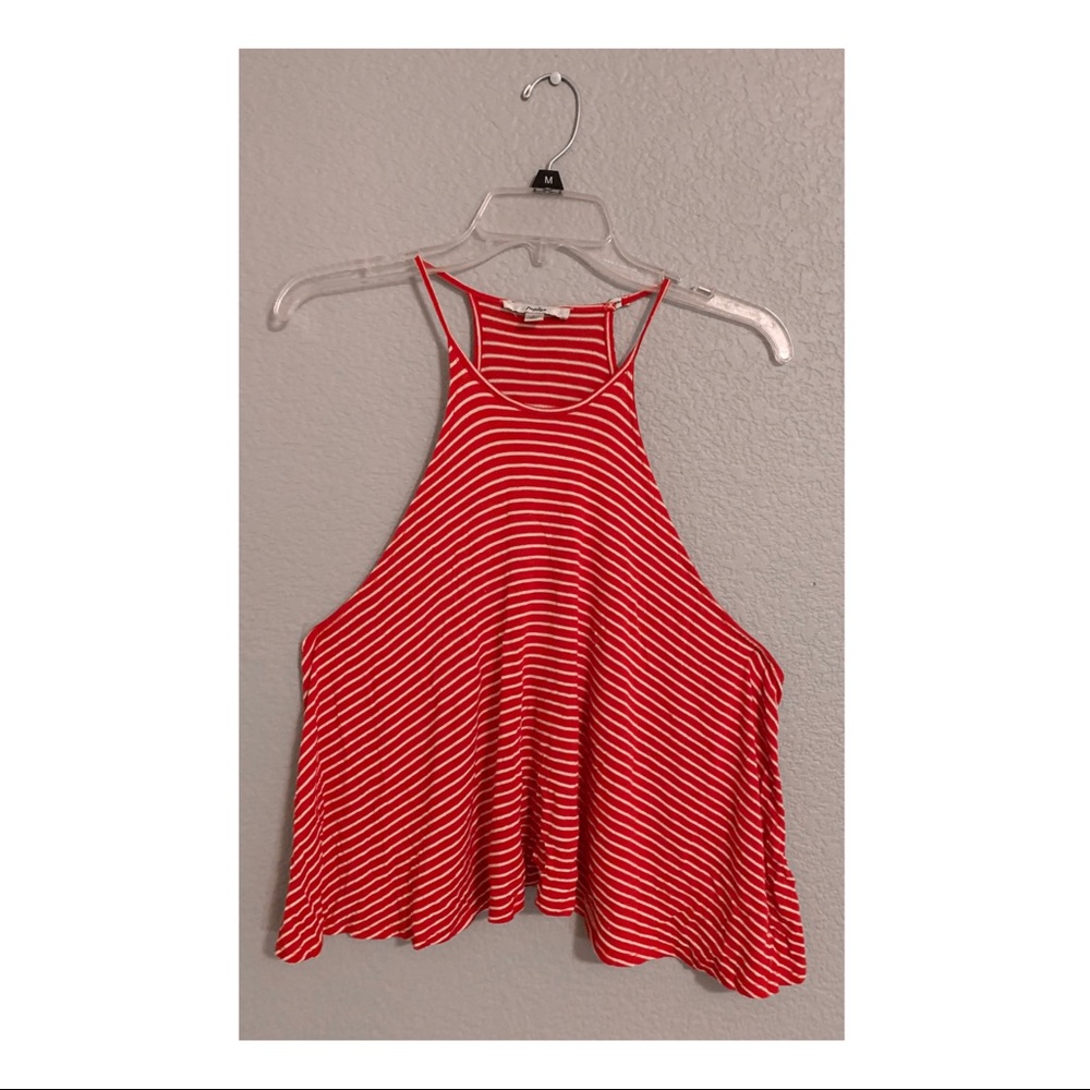 Red & White Stripped Halter Top